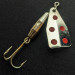 Vintage  Jake's Lures Jake's Stream-a-Lure, 3/16oz Silver / Red spinning lure #15063