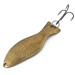 Vintage  Al's gold fish Al's Gold fish, 3/5oz Matte Brass fishing spoon #15073
