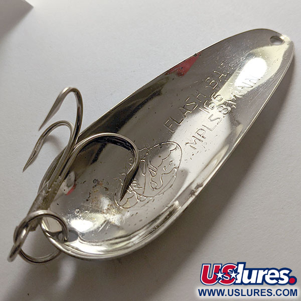 Vintage   Nebco FlashBait 166, 1/2oz Nickel fishing spoon #15076