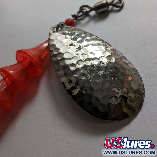 Vintage  Luhr Jensen ​TEE Spoon, 1/3oz Hammered Nickel spinning lure #15084