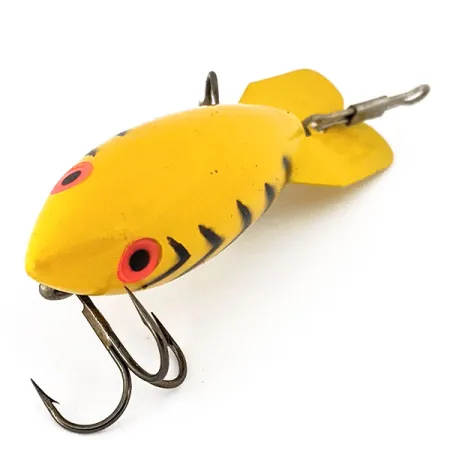 Vintage Bomber 200 series, 1/3oz Yellow / Black fishing lure #15085