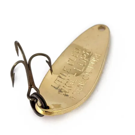 Vintage Little Cleo Seneca, 1/4oz Gold / Orange fishing spoon #15099