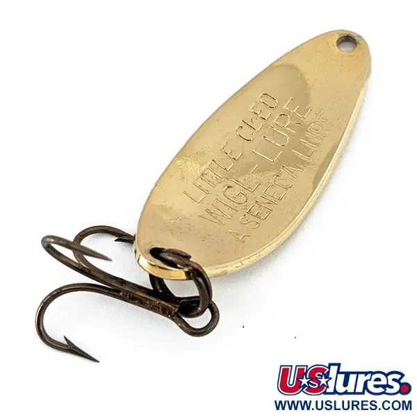 Vintage Little Cleo Seneca, 1/4oz Gold / Yellow fishing spoon #15101