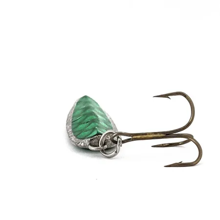 Vintage Other Rattle Snake, 2/3oz Silver / Green fishing spoon #15107