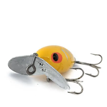 Vintage Fred Arbogast Jitterbug, 1/4oz Yellow fishing lure #15112