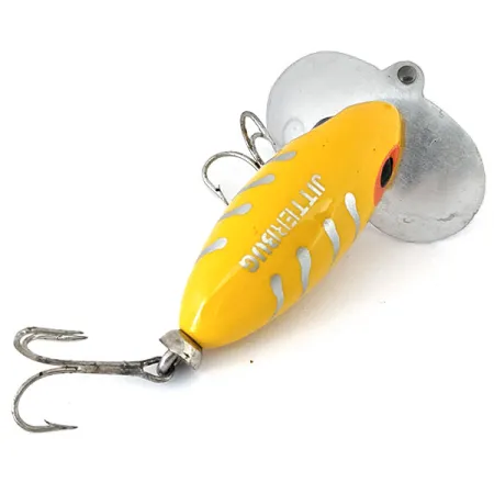 Vintage Fred Arbogast Jitterbug, 1/4oz Yellow fishing lure #15112
