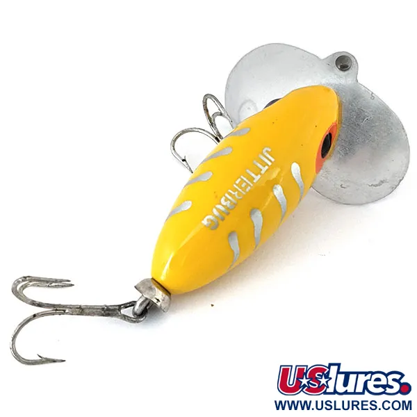 Vintage Fred Arbogast Jitterbug, 1/4oz Yellow fishing lure #15112