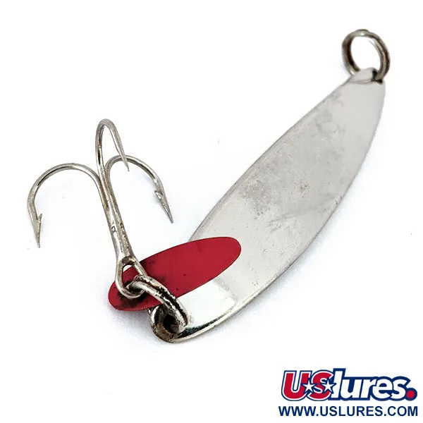 Vintage Bay de Noc Swedish pimple, 1/2oz Nickel fishing spoon #15185