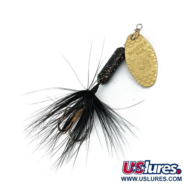 Vintage  Yakima Bait Worden’s Original Rooster Tail, 1/8oz Brass spinning lure #15199