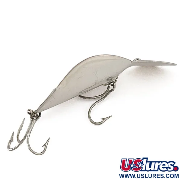 Vintage Buck Perry spoonplug, 3/4oz Nickel fishing spoon #16100