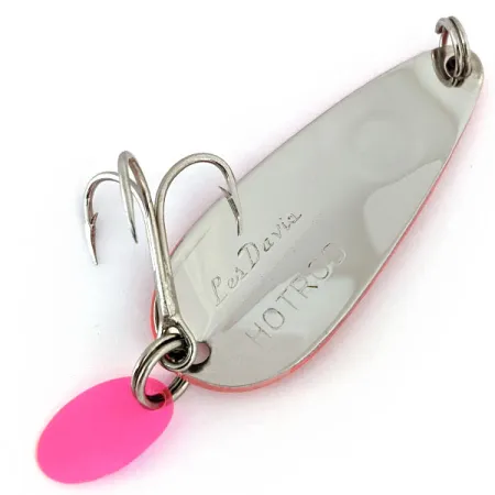 Vintage Luhr Jensen Les Davis Hotrod, 1/2oz Orange / Silver fishing spoon #15212