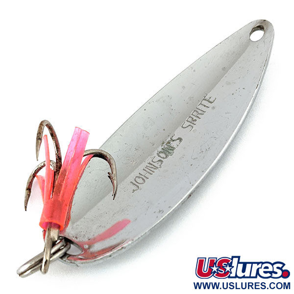 Vintage   Johnson Sprite, 3/5oz Nickel fishing spoon #15219