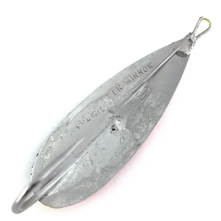 Vintage Weedless Johnson Silver Minnow , 2/5oz Yellow / Nickel fishing spoon #15255