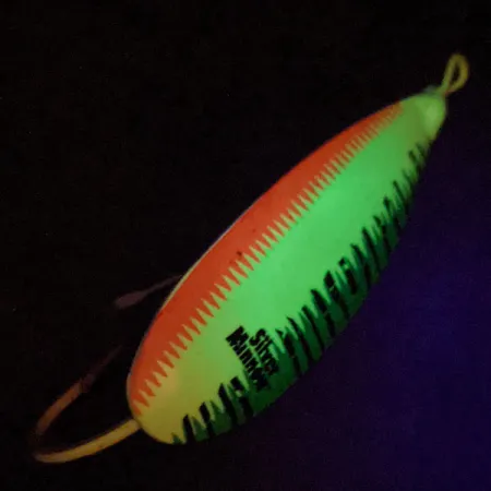 Vintage Weedless Johnson Silver Minnow , 2/5oz Yellow / Nickel fishing spoon #15255