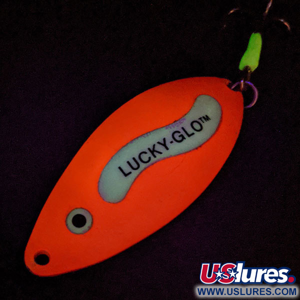 Vintage  Mack's Lures ​Mack's Lure Lucky Glo, 3/4oz  fishing spoon #15287