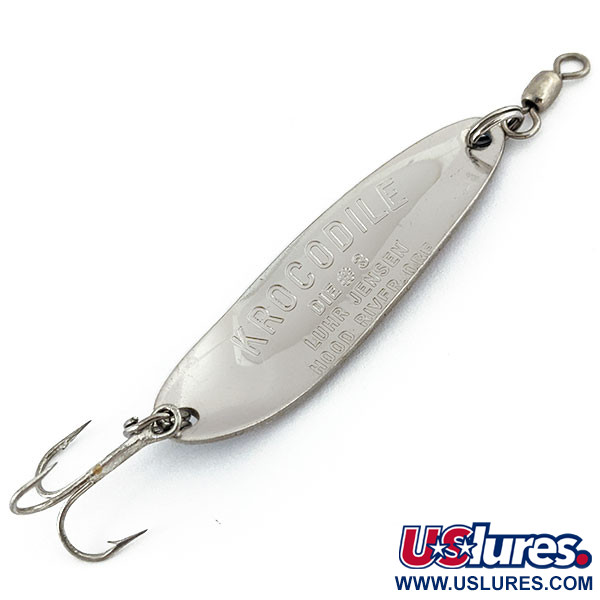Vintage  Luhr Jensen Krocodile #3, 1/3oz Trout / Nickel fishing spoon #15313