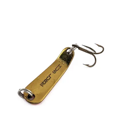 Vintage Luhr Jensen Hus-lure, 1/16oz Red / Brass fishing spoon #15314