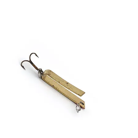 Vintage Luhr Jensen Super-Duper 502, 3/32oz Gold fishing spoon #15316