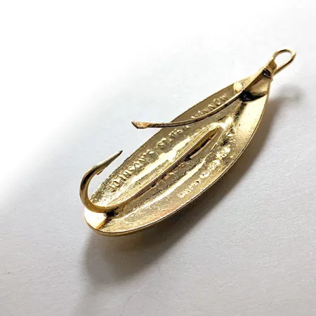 Vintage Weedless Johnson Silver Minnow , 3/16oz Gold fishing spoon #15320