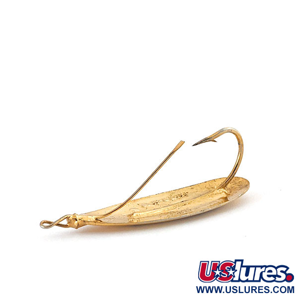 Vintage   Weedless Johnson Silver Minnow, 1/3oz Gold fishing spoon #15321