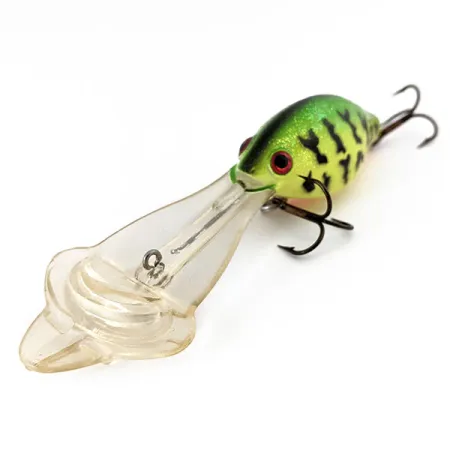 Vintage Luhr Jensen Deep Secret, 1/2oz Fire Tiger fishing lure #15334