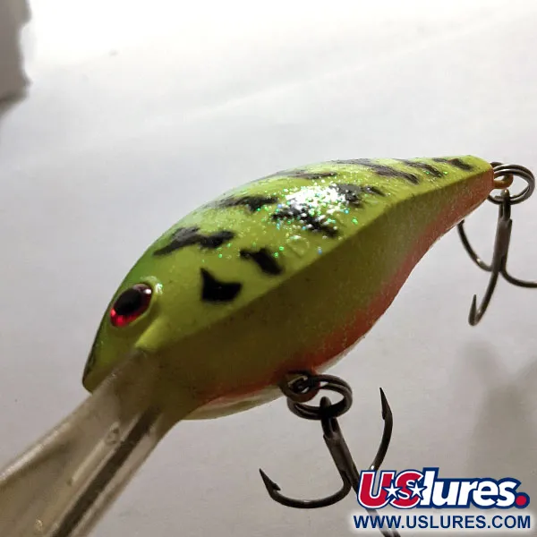 Vintage Luhr Jensen Deep Secret, 1/2oz Fire Tiger fishing lure #15334