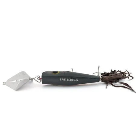 Vintage Fred Arbogast Sputterbuzz, 1/2oz Gray / Red fishing lure #15336