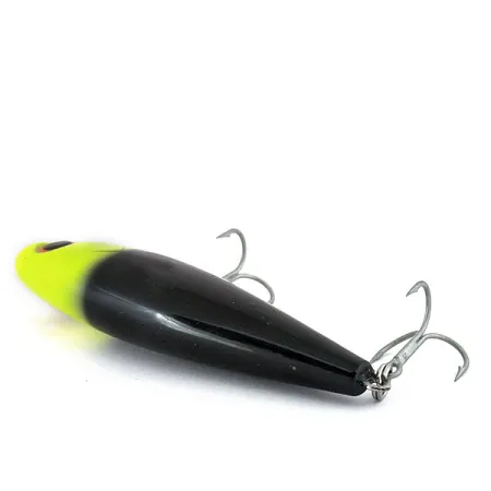 Vintage Bomber Badonk-A-Donk Saltwater Grade, 3/4oz Black / Chartreuse fishing lure #15358