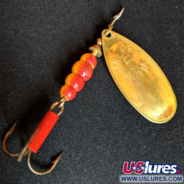 Vintage   Mepps Aglia 5, 1/2oz Gold spinning lure #15372