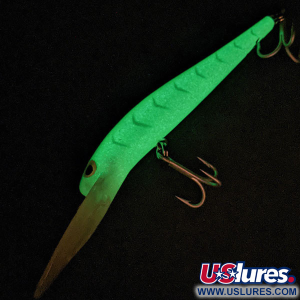 Vintage Storm Deep Thunder Stick Mad Flash Glow, 2/3oz Chartreuse Glow in Dark  fishing lure #