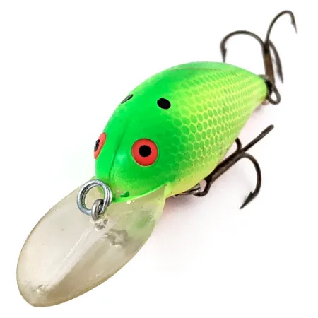 Vintage Bomber model 7A baby striper, 1/2oz Chartreuse fishing lure #15384