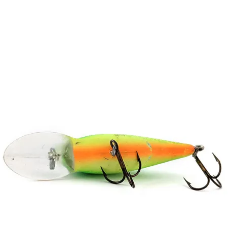 Vintage Bomber model 7A baby striper, 1/2oz Chartreuse fishing lure #15384