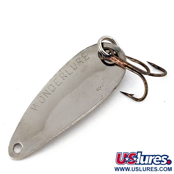 Vintage  Acme Wonderlure, 1/4oz Hammered Nickel fishing spoon #15392