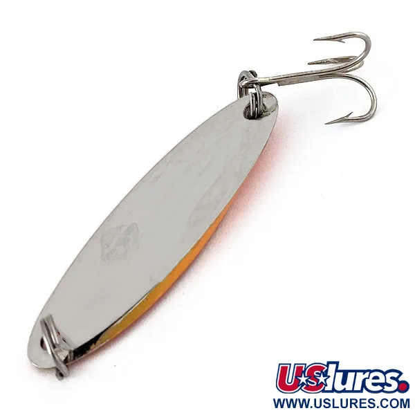Vintage Acme Kastmaster, 1/4oz Orange / Nickel fishing spoon #15395