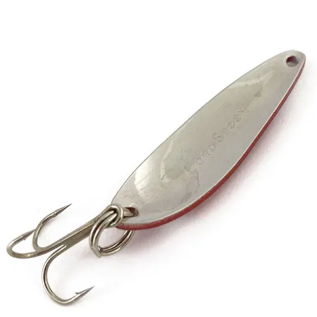 Vintage Acme Fiord Spoon, 1/4oz Red / White / Nickel fishing spoon #15435