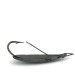 Vintage   Weedless Johnson Silver Minnow, 1/3oz Black fishing spoon #15450