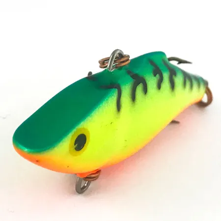Vintage Rapala Rattl'n RAP 05, 2/5oz Fire Tiger fishing lure #15462
