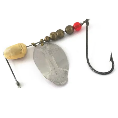 Vintage Mepps Lusox 2, 3/5oz Silver / Red spinning lure #15483