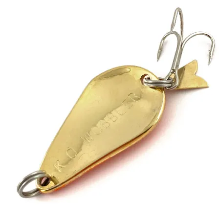 Vintage Acme K.O. Wobbler , 1/2oz Gold fishing spoon #15514