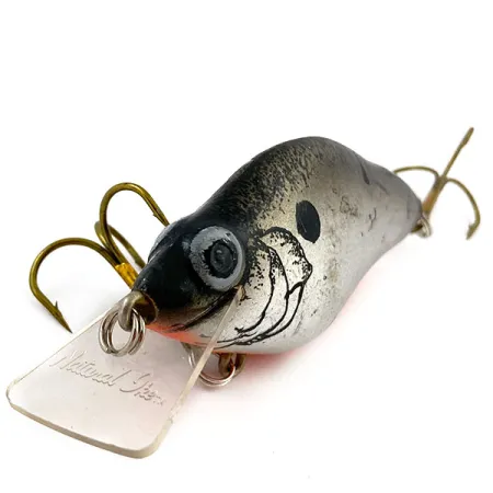 Vintage Lazy Ike Natural Ike, 1/2oz Silver fishing lure #15525