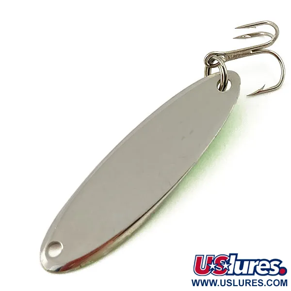 Vintage Acme Kastmaster, Nickel / Green fishing spoon #15536