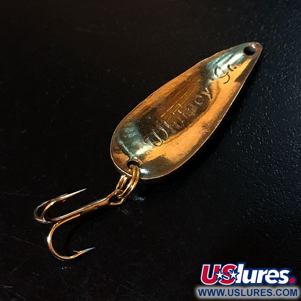 Vintage Whitney Jr, 3/16oz Hammered Brass fishing spoon #15540