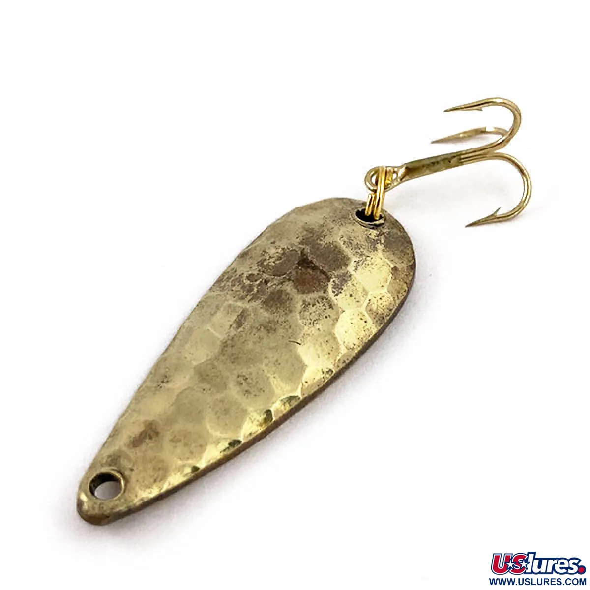 antique brass fishing lures Vintage Other Whitney Jr, 3/16oz Hammered Brass fishing spoon #15540