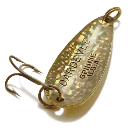 Vintage Eppinger Dardevle Spinnie Crystal, 1/3oz Crystal (Golden Scale), fishing spoon #15546