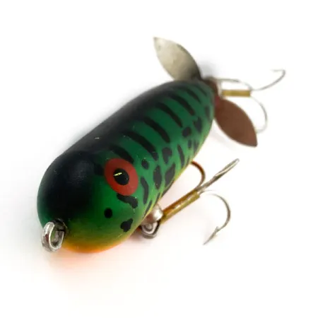 Vintage Heddon Baby Torpedo, 1/4oz Fire Tiger fishing lure #15552