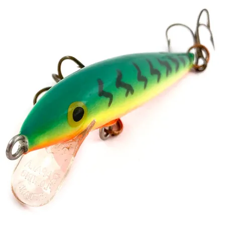 Vintage Rapala Original Floater F7, 1/8oz Fire Tiger fishing lure #15553