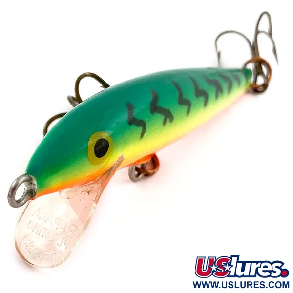 Vintage   Rapala Original Floater F9, 1/8oz FT (Fire Tiger) fishing lure #15695