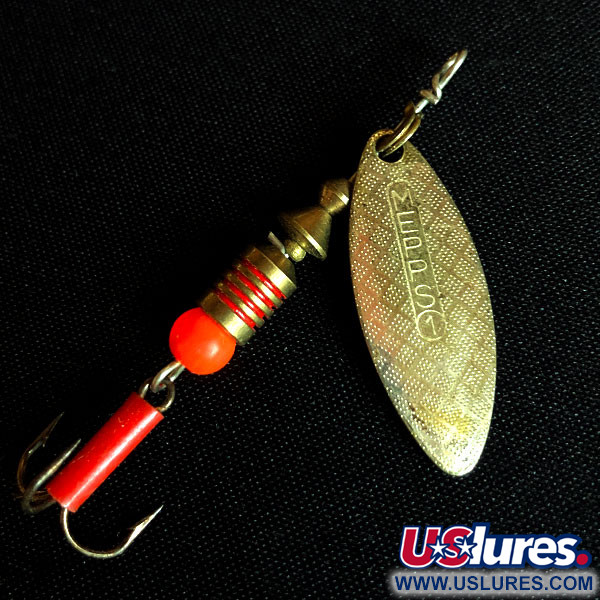 Vintage   Mepps Aglia Long 1, 3/16oz Brass spinning lure #15559