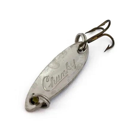Vintage Acme Fiord Chunky, 3/32oz Nickel / Blue fishing spoon #15586