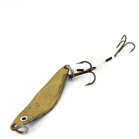 Vintage Bay de Noc Do-Jigger, 1/3oz Brass / purple fishing spoon #15598